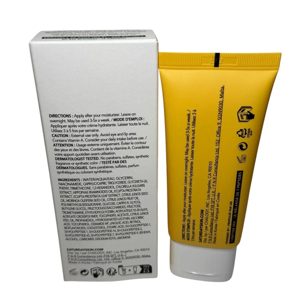 Saturday Skin Yuzu Vitamin‎ C Sleep Mask 50ml Overnight Gel